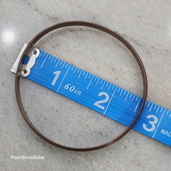 Vintage Solid Copper Bangle Bracelet 2.5" - Picture 2 of 6